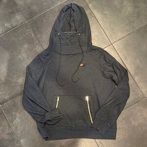 Aviator Nation Charcoal Gray Hooded Sweatshirt XL